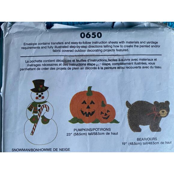 Simplicity sewing pattern  0650 craft lawn ornaments wreaths - Picture 4 of 5